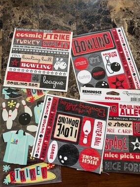 Misc Bowling Scrapbook Stickers